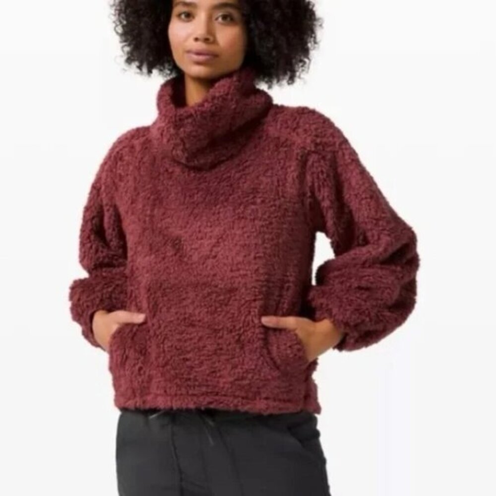 LULULEMON‎ ATHLETIC SHERPA COWL NECK PULLOVER XS/S